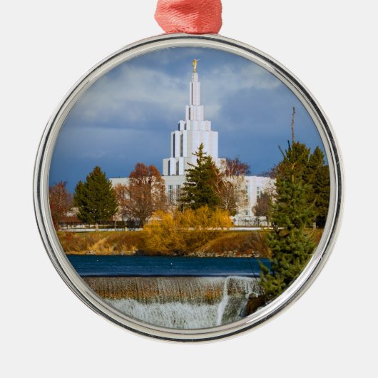Idaho Herfsten Temple Metalen Ornament (Voorkant)