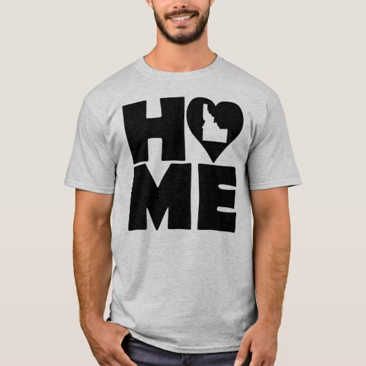 Idaho Home Heart State Tees T-Shirt (Voorkant)