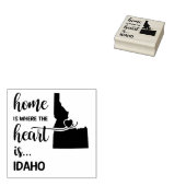 Idaho Home is waar het hart ligt Rubberstempel (Gestempeld)