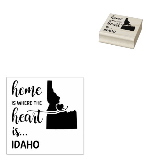 Idaho Home is waar het hart ligt Rubberstempel (Gestempeld)