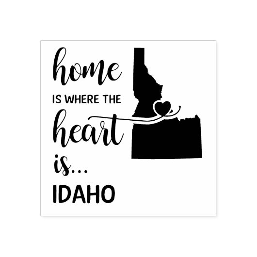 Idaho Home is waar het hart ligt Rubberstempel (Afrduk)