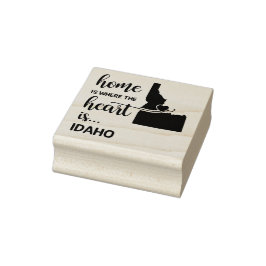 Idaho Home is waar het hart ligt Rubberstempel