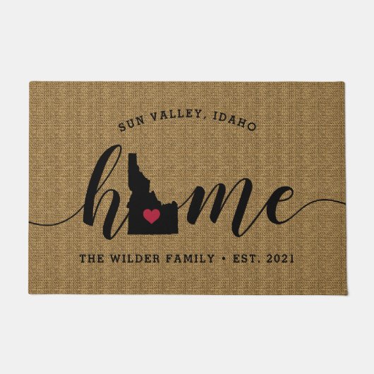 Idaho Home State Personalized Deurmat (Voorkant)