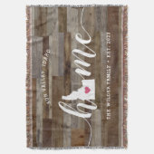Idaho Home State Personalized Rustic Wood Kijk uit Deken (Voorkant Verticaal)