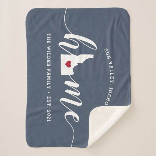 Idaho Home State Personalized Sherpa Deken (Voorkant)
