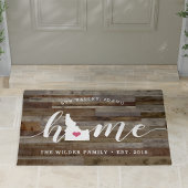 Idaho Home State Personalized Wood Kijk uit Deurmat