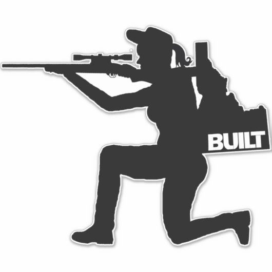 Idaho Huntress Vinyl Decal Sticker (Voorkant)