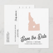 IDAHO Huwelijksreis Bestemming  ELKE KLEUR! Aankondigingskaart (Voorkant / Achterkant)