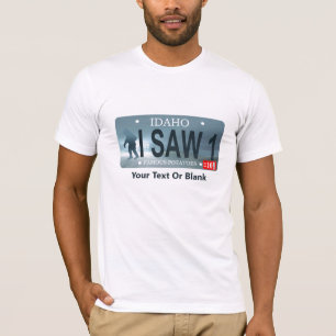 Idaho "I Saw 1" Sasquatch Kenteken T-shirt