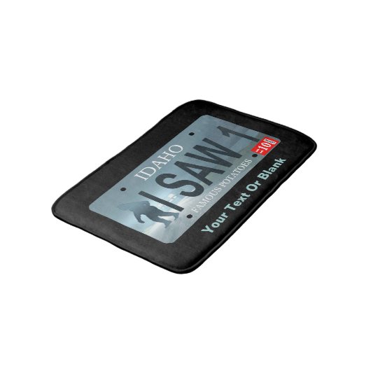 Idaho "I Saw 1" Sasquatch License Bord Badmat (Gekanteld)