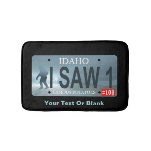 Idaho "I Saw 1" Sasquatch License Bord Badmat
