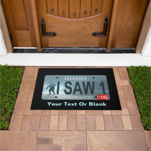 Idaho "I Saw 1" Sasquatch License Bord Deurmat