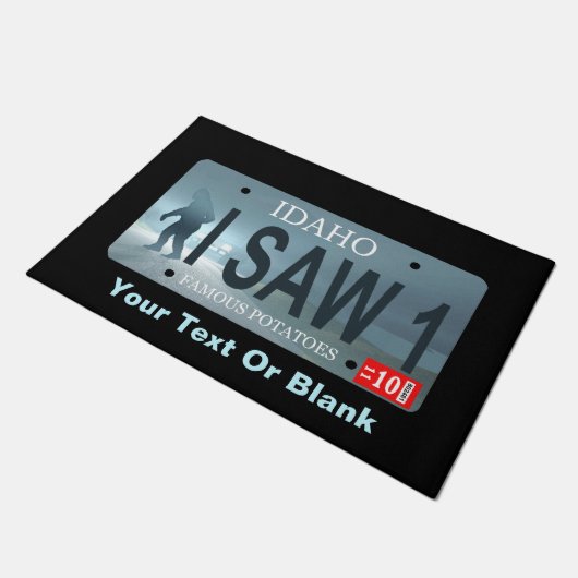 Idaho "I Saw 1" Sasquatch License Bord Deurmat (Schuin)