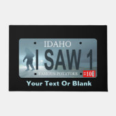 Idaho "I Saw 1" Sasquatch License Bord Deurmat (Voorkant)