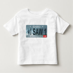 Idaho "I Saw 1" Sasquatch License Bord Kinder Shirts
