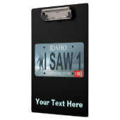 Idaho "I Saw 1" Sasquatch License Bord Klembord (Links)