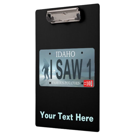 Idaho "I Saw 1" Sasquatch License Bord Klembord (Links)