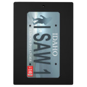 Idaho "I Saw 1" Sasquatch License Bord Klembord (Achterkant)