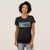 Idaho "I Saw 1" Sasquatch License Bord T-shirt (Voorkant volledig)