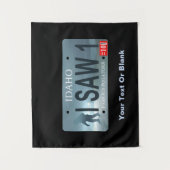Idaho "I Saw 1" Sasquatch License Bord Wandkleed (Voorkant)