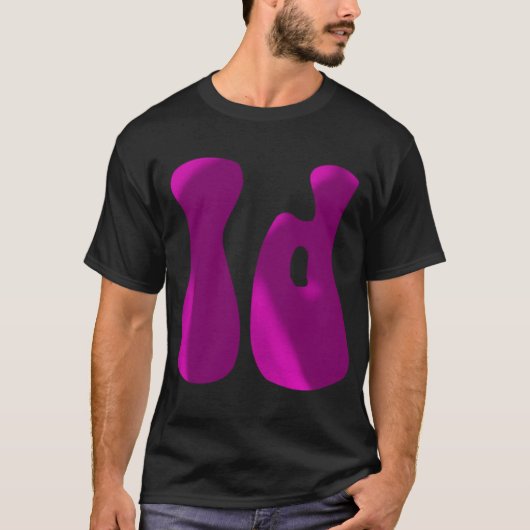 Idaho ID Initiaal Monogram Tekst 1 T-shirt (Voorkant)