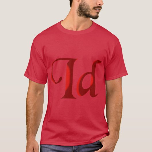 Idaho ID initiële monogramtekst T-shirt (Voorkant)