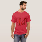 Idaho ID initiële monogramtekst T-shirt (Voorkant volledig)