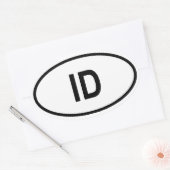 Idaho "ID" Ovale Sticker (Envelop)