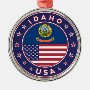 Idaho, Idaho USA, sticker Idaho Metalen Ornament