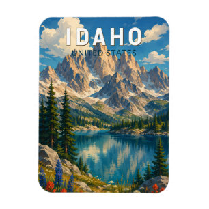 Idaho Illustratie Reis Kunst Vintage Magneet