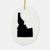 Idaho in het zwart keramisch ornament (Voorkant)