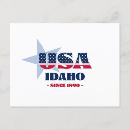 Idaho in rood, wit en blauw Briefkaart