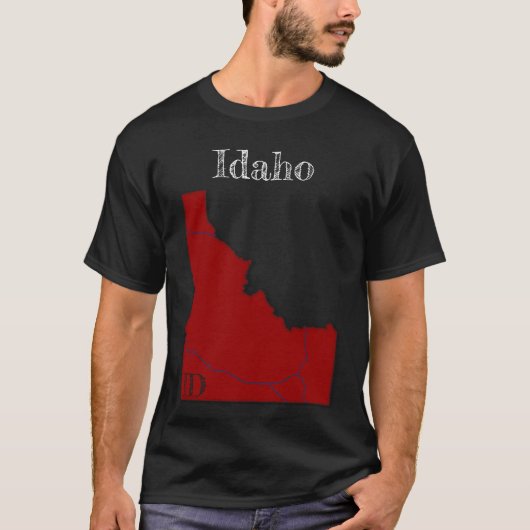 Idaho Interstates [Berry Red Design] T-shirt (Voorkant)