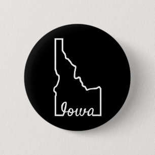 Idaho Iowa Grappige Geografie Mix-up Grap Idaho-st Ronde Button 5,7 Cm