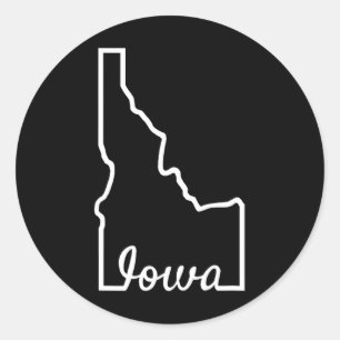 Idaho Iowa Grappige Geografie Mix-up Grap Idaho St Ronde Sticker