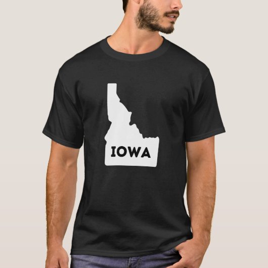 Idaho Iowa Idawa Waar kom je vandaan? Geo Gem T-shirt (Voorkant)