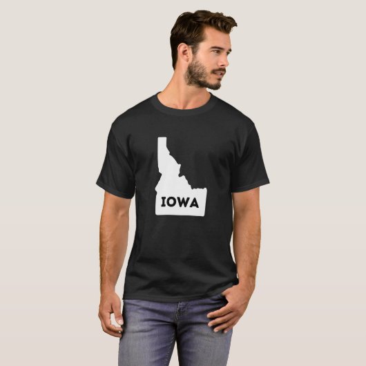 Idaho Iowa Idawa Waar kom je vandaan? Geo Gem T-shirt (Voorkant volledig)