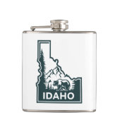 Idaho kaart Beer Heupfles (Voorkant)