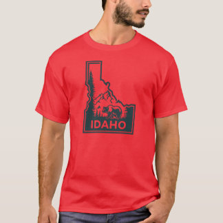 Idaho Kaart Beer T-shirt