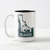 Idaho kaart Beer Tweekleurige Koffiemok (Links)