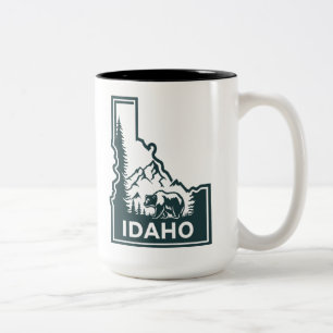 Idaho kaart Beer Tweekleurige Koffiemok