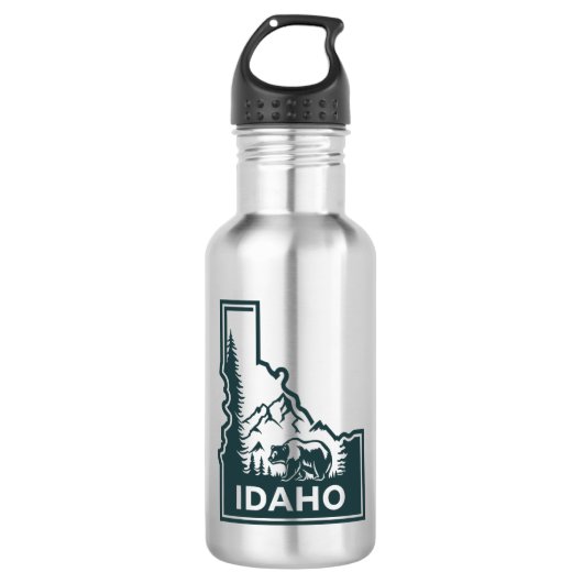 Idaho kaart Beer Waterfles (Voorkant)