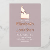 Idaho kaart bestemming bruiloft bewaart het Roos D (Voorkant)