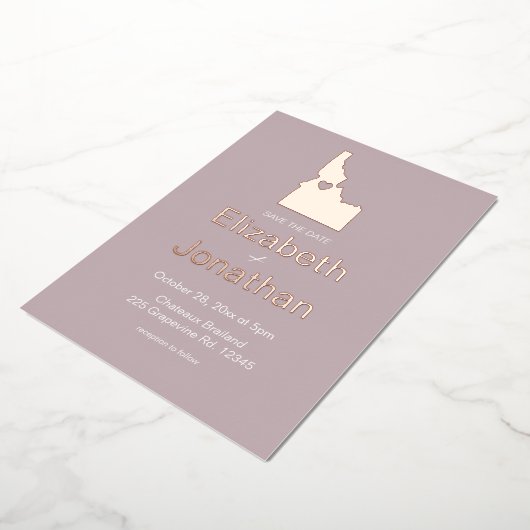 Idaho kaart bestemming bruiloft bewaart het Roos D (Gedraaid)