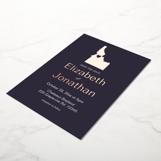 Idaho kaart bestemming bruiloft bewaart het Roos D (Gedraaid)