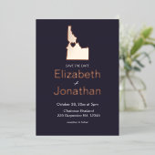 Idaho kaart bestemming bruiloft bewaart het Roos D (Staand Voorkant)