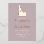 Idaho kaart Bestemming Huwelijk Bewaar De Datum Ro (Voorkant)