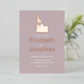 Idaho kaart Bestemming Huwelijk Bewaar De Datum Ro (Staand Voorkant)