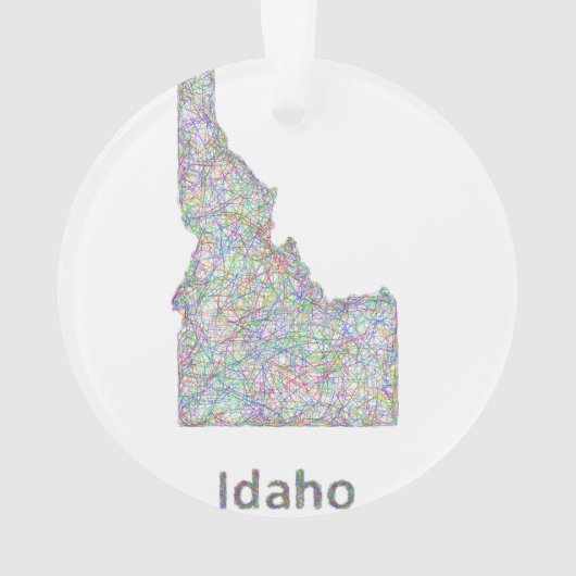 Idaho-kaart Ornament (achterkant)