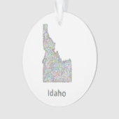 Idaho-kaart Ornament (voorkant)